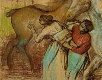 Degas, Edgar - Two Laundresses and a Horse